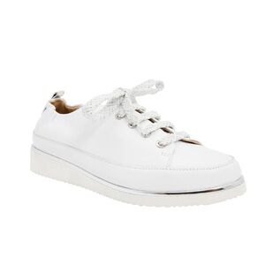 RON WHITE Nicole Sneaker in Ice white Silver Chrome shoes size 37 US 6.5 - 7